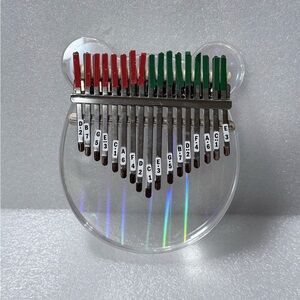 Crystal Thumb Piano Quality Solid Kalimba 17 Key Cute Rainbow Acrylic